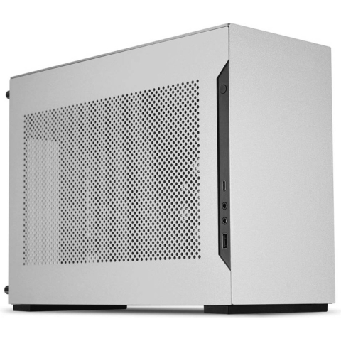Lian Li Lian Li DAN Cases A4-H2O A4 Mini-ITX Gehäuse, PCIE4.0 Riserkabel - silber Mini-tower Gaming-behuizing Zilver