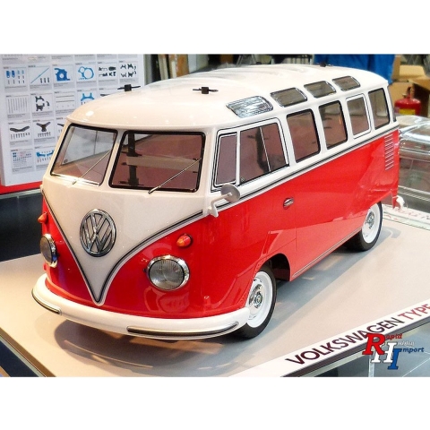 Tamiya 1:10 RC auto Elektro Straatmodel VW Bus Type 2 (T1) Brushed Achterwielaandrijving Bouwpakket M-06