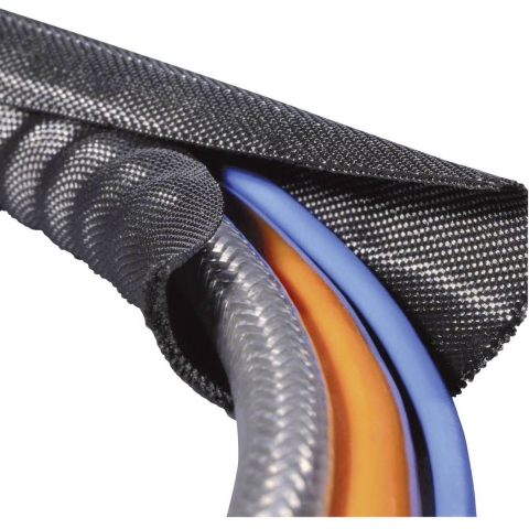 HellermannTyton 170-01018 Twist-In 38 Gevlochten slang Zwart Polyester 32 tot 38 mm 2 m
