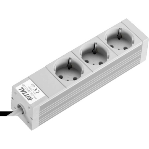 Rittal DK 7240.110 Stekkerdoos Drievoudig Aluminium 1 stuk(s)