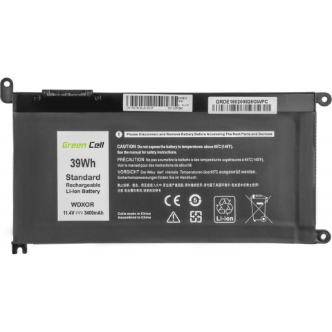 Green Cell WDX0R DE150 Laptopaccu 11.4 V 3400 mAh Dell