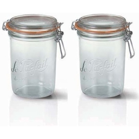 Set van 8x stuks weckpotten/inmaakpotten met klepdeksel 1 liter -