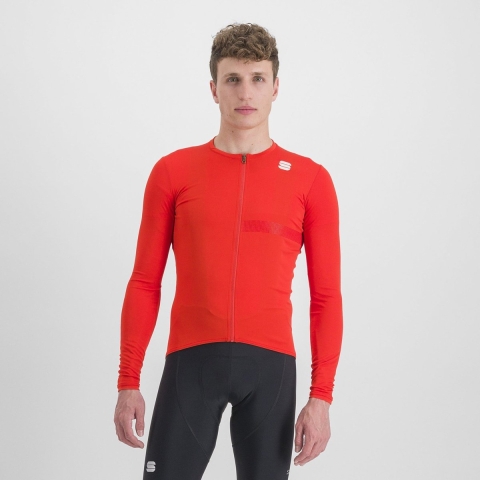 Sportful Matchy fietsshirt lange mouwen rood heren, XL