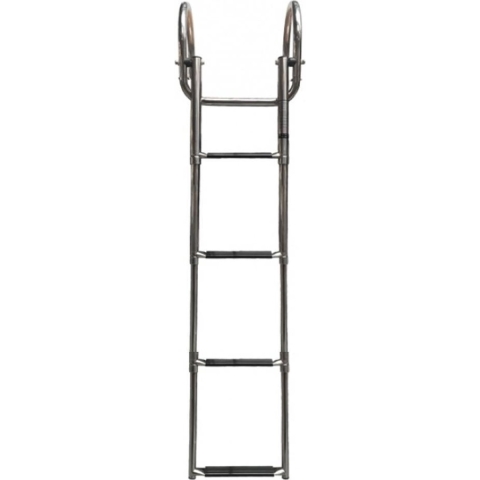 Allpa Prince RVS zwemtrap telescopische voor zwemplateau 4+1 ovale treden
