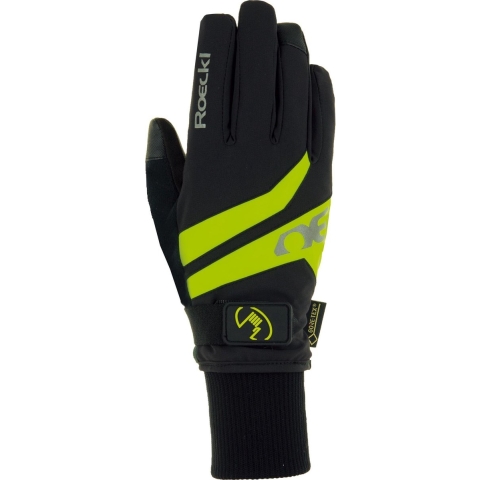 Roeckl Rocca GTX winter fietshandschoenen, zwart met geel / S