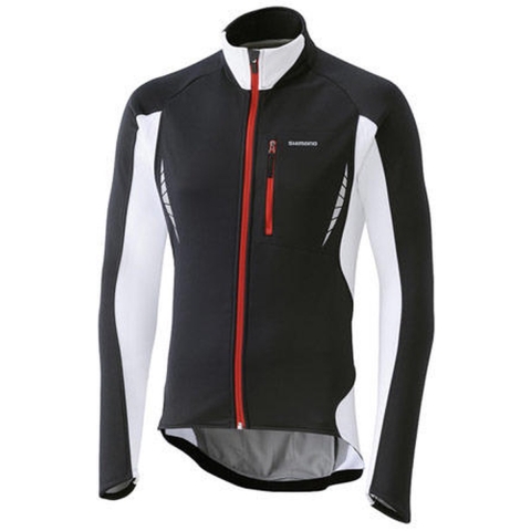 Shimano PERFORMANCE JACKET fiets windjack zwart met wit en rood heren