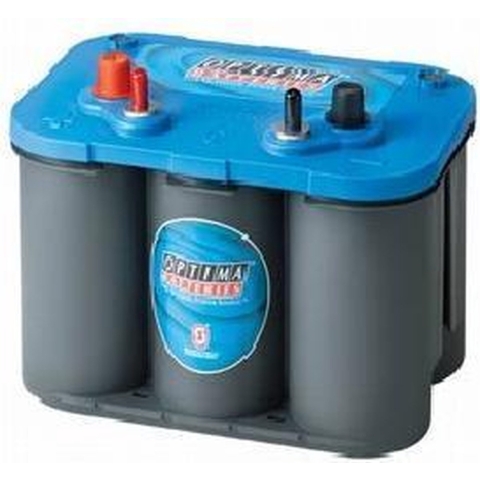 Optima Batteries BlueTop SLI Marine Semi-Tractie accu, zeer hoge startstroom, dubbele pool