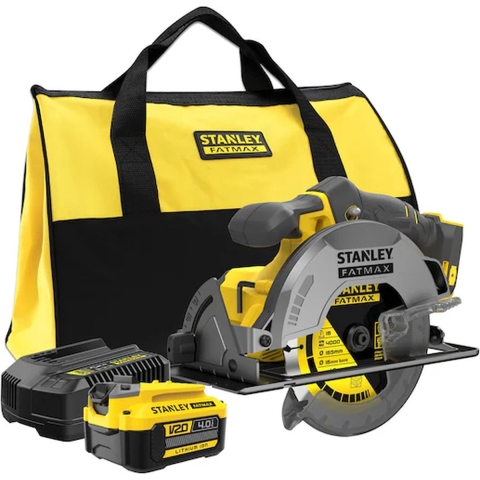 Stanley SFMCS500M1S-QW 18 volt Cirkelzaag met lader en softbag