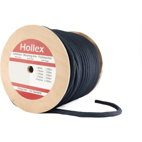 Hollex Gevlochten 10 mm Landvast rol 100 meter navy