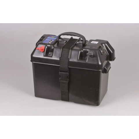 Talamex Accubak met Quickfit 50A gezekerde aansluiting met 2x12V en ingeb. accutester