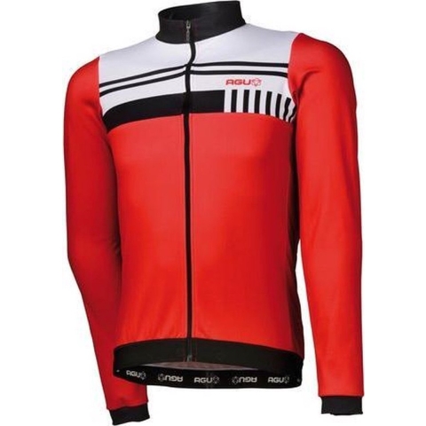 Agu Naro LM fietsshirt met lange mouwen rood heren, M