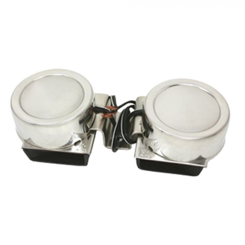 Allpa RVS Mini Scheepshoornset 2-tonig 12 Volt 2 xØ 82 mm