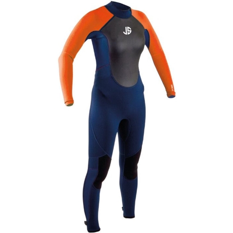 JS Watersports Maui Flex 3/2 fullsuit wetsuit blauw/oranje junior, JXL (14+ jaar) / wetsuit
