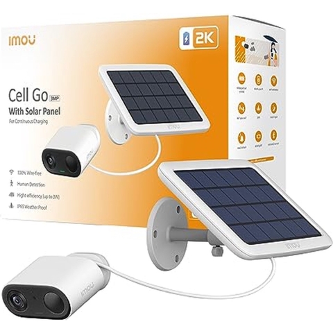 Imou Cell Go Solar Kit draadloze IP camera met accu en met zonnepaneel