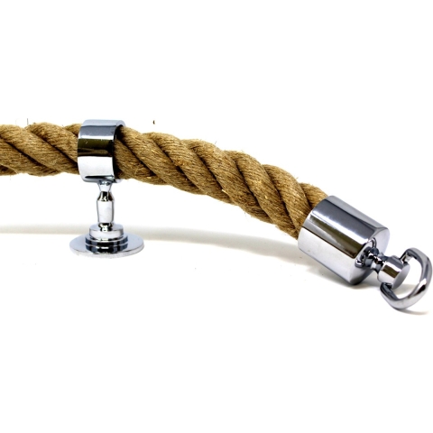 Seilflechter Touw Handrailing Set 5m x 30mm hennep touw, 2 x eindkappen en 5 x tussendragers