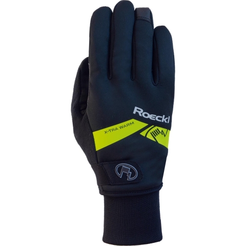 Roeckl Villach winter fietshandschoenen, zwart met geel / XL