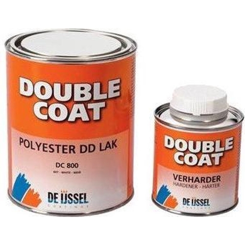De IJssel Double Coat hoogglans 2-componenten aflak 1 kg, 831 stof grijs
