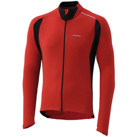 Shimano Performance Jersey fiets windjack rood met zwart en wit heren