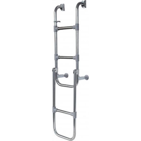 Marinetech Zwemtrap  4 tredes 110 c Spiegelmontage, opklapbaar