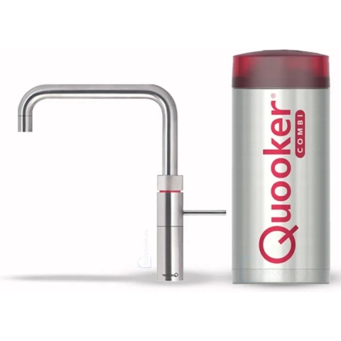 Quooker Fusion Square Combi+RVS met Combi+ reservoir voor 7 liter en warm/koud waterleiding