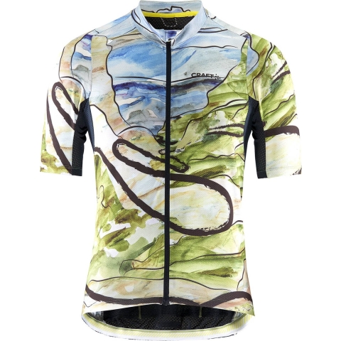 Craft ADV Endurance Graphic fietsshirt korte mouwen blauw/groen heren, XL
