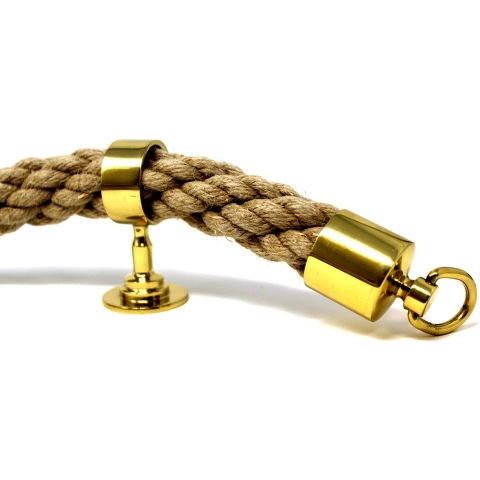 Seilflechter Touw Handrailing Set 5m x 34mm hennep touw, 2 x eindkappen en 5 x tussendragers