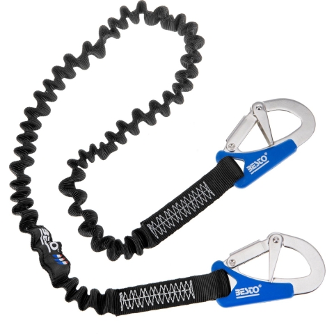 Besto Lifeline Elastisch Double Action 2 haken veiligheidslijn