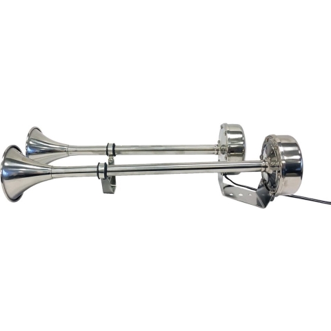 Allpa RVS Scheepshoorn 2-tonig 24 Volt 463,5 mm