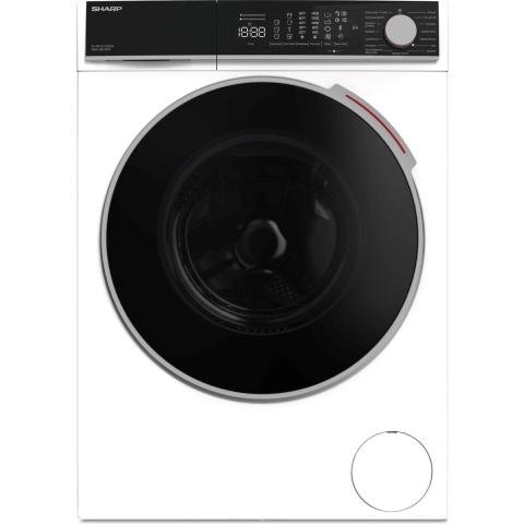 Sharp ESNFL814CWDABX Wasmachine met groot bedieningspaneel