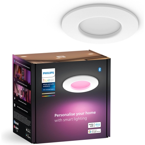 Philips Hue inbouwspot Slim - White and color - 90mm - wit