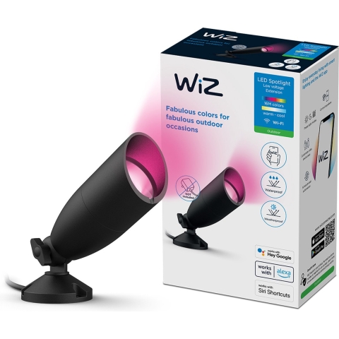 WiZ Grondspot voor buiten - Wit en Gekleurd Licht - uitbreiding - Zwart
