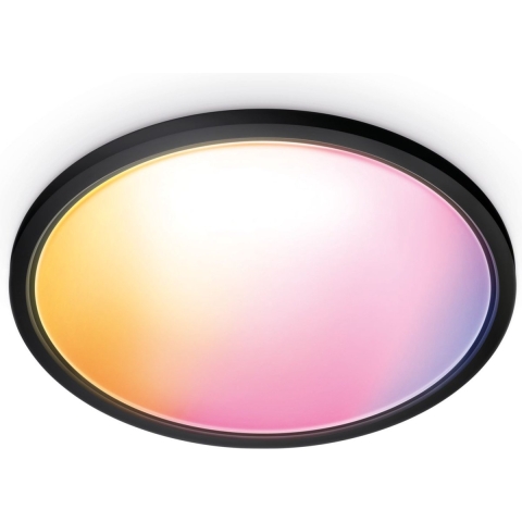 WiZ Plafondlamp SuperSlim - Zwart - Gekleurd en Wit licht