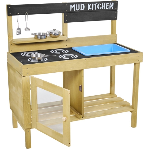 TP Toys Houten Modderkeuken met Oven, Spoelbak & Accessoires