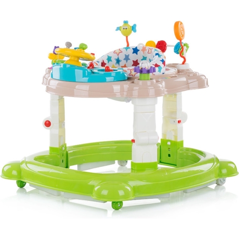 Chipolino Joya Lux 4 in 1 Loopstoel 360° Draaibaar Opvouwbaar Groen