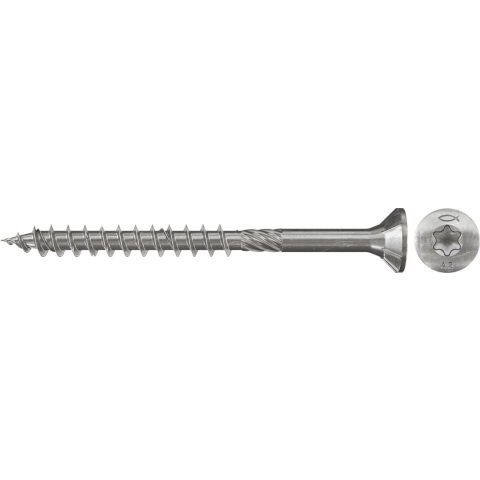 Fischer 657409 Houtschroef 6 mm 180 mm Binnen-T, Interne vertanding, TX, Torx, T-profiel RVS V2A Corrosiebestendig 100 stuk(s)