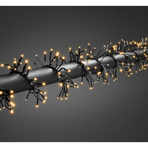 Konstsmide 6563-870 Clusterlichtketting met app Buiten Energielabel: E (A - G) werkt op het lichtnet Aantal lampen 960 LED Barnsteen Verlichte lengte: 7.2 m