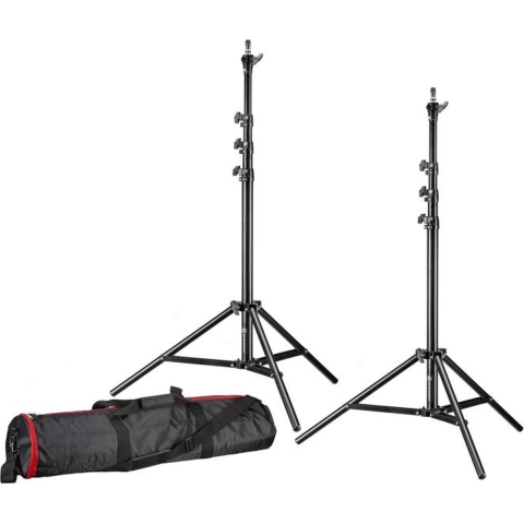 BRESSER Lampstatief Set BR-TP240 PRO-1 (2 stuks) inclusief Statieftas