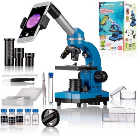 BRESSER JUNIOR Biolux SEL Studenten Microscoop (blauw)
