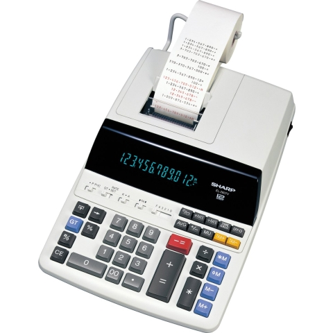Sharp EL-2607V Bureaurekenmachine met printer Wit Aantal displayposities: 12 werkt op het lichtnet (b x h x d) 222 x 78 x 327 mm