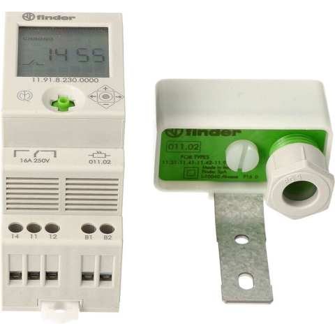 Finder 11.91.8.230.0000 Schemerschakelaar 1 stuk(s) Voedingsspanning (num):230 V/AC Lichtgevoeligheid: 2 - 150 lx