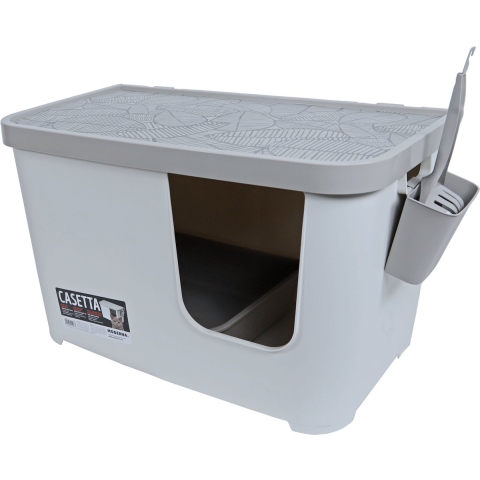 Moderna Kattentoilet Casetta - Grijs/Wit