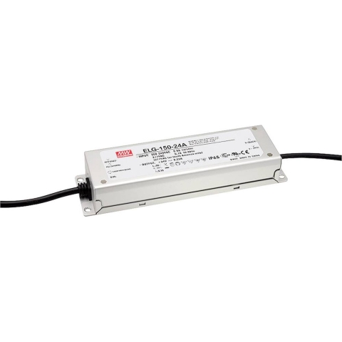 Mean Well ELG-150-24B-3Y LED-transformator, LED-driver Constante spanning, Constante stroomsterkte 150 W 6.25 A 12 - 24 V/DC 3-in-1 dimmer, Montage op