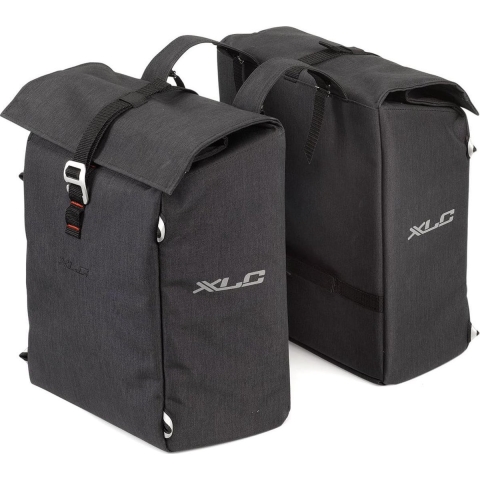Dubbele fietstas Commuter 31L Antraciet