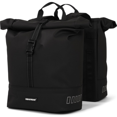 double rolltop bag 38L recycled zwart