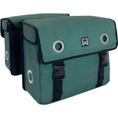 Dubbele fietstas Canvas Tas 52L Groen