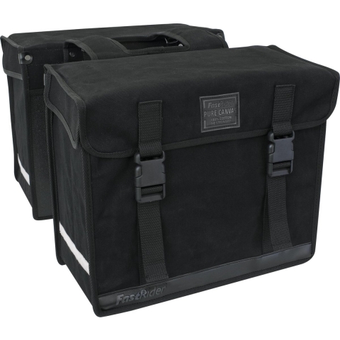 Canvas Fietstas Led 47,5 Liter Zwart