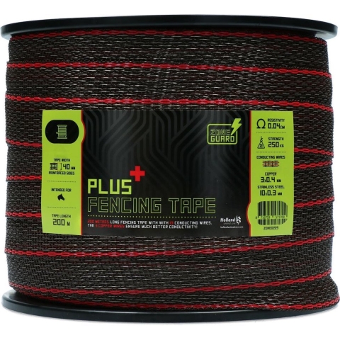 ZoneGuard 40 mm Plus afrasteringslint bruin 200 m