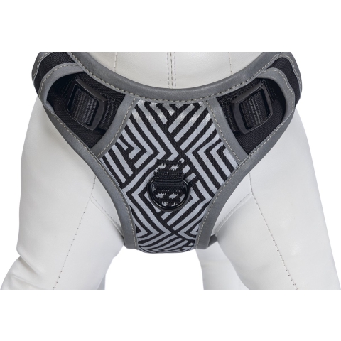 Beeztees Safety Gear Parinca Premium Y-Tuig - Hondentuig - LED - Nylon - Zwart - 57-81 cm x 25 mm