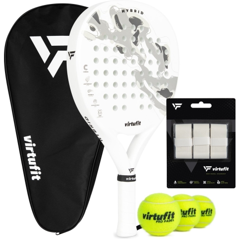 VirtuFit Hybrid Padel Set - Wit - Grijs