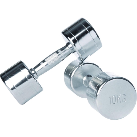 Lifemaxx LMX Verchroomde Dumbbellset - 2 x 9 kg